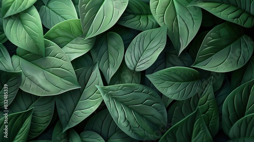 background with a pattern of layered, translucent leaves