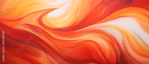 Red and orange abstract waves representing pain, dynamic flow, intense heat, emotional impact