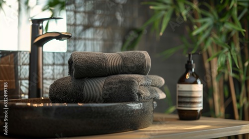 Bamboo towels soft and absorbent made from sustainable bamboo fibers.
