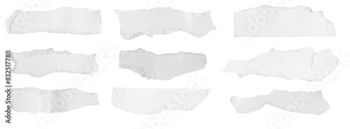 a white piece of paper on an isolated white background 