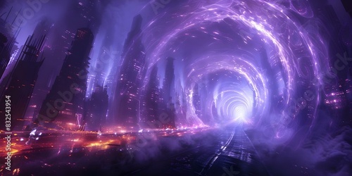 Exploring Time Travel, Alternate Realities, and Interdimensional Portals in an Urban Setting. Concept Time Travel, Alternate Realities, Interdimensional Portals, Urban Setting