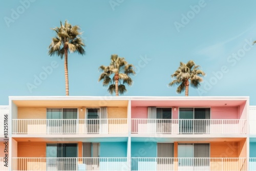Tourist destination colorful city candy buildings South America architecture old houses palms art home exterior facade town streets historic exploration warm tropical county tourism aesthetic