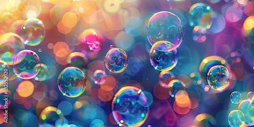a image of a bunch of bubbles floating in the air
