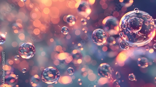 bubbles that are on a water surface with the background of the bubbles, Generative AI illustrations.