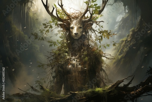 A gentle and nurturing druid, attuned to the natural world and capable of commanding its forces. - Generative AI