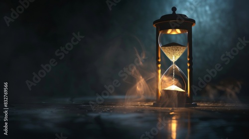 Hourglass as time passing concept for business
