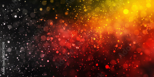Black, red and yellow gradient particles