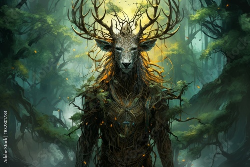 A wise and ancient druid, attuned to nature and capable of transforming into beasts. - Generative AI
