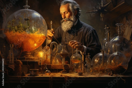 A master of alchemy and potion-making, concocting potent brews with mystical effects. - Generative AI