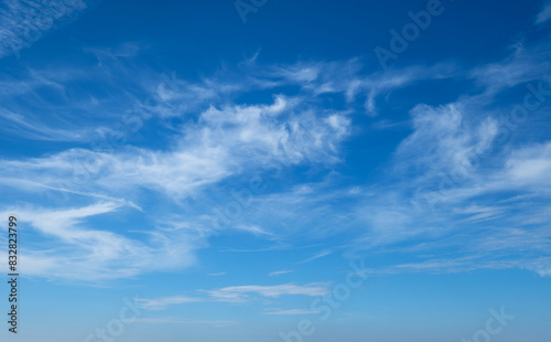 Peaceful and serene sky with clouds background