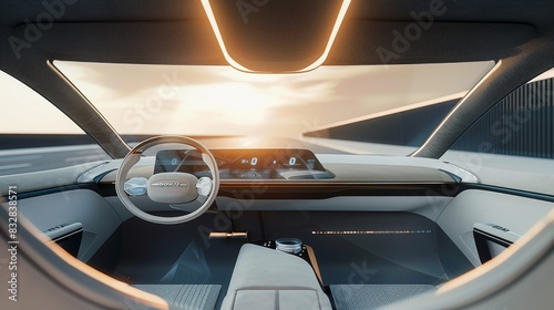 https://s.mj.run/G7lv9nE9Uds https://s.mj.run/98J9SA9qLKo https://s.mj.run/5OF19CQ2SUc https://s.mj.run/kQedUgzDIXU create a 2035 electric sedan interior design, wide angel view, luxury and home cozy 