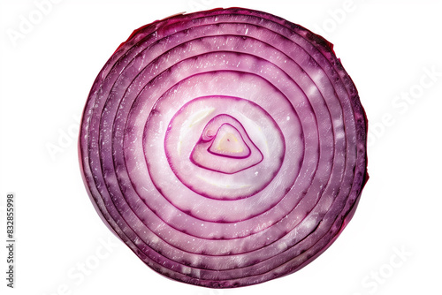 Close Up of Sliced Onion on White Background