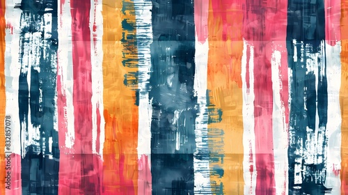 Artistic geo deep tie dye stripe, check motifs retro modern coloured boho seamless Dyed Print pattern design . Abstract Texture Hand Ethnic Batik for runner carpet, rug, scarf, curtain