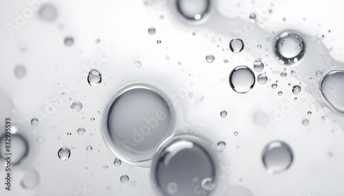 Blurred white and gray background with water drops