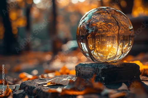 A crystal ball reflecting the rise and fall of cryptocurrency values