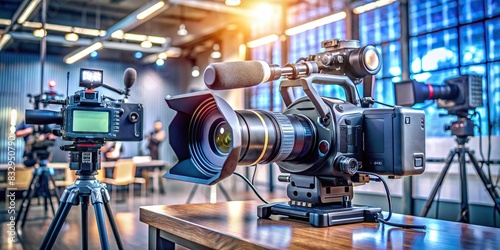Professional video production equipment for creating digital marketing content