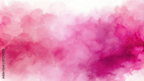 Pink smoke gradient background with copy space, created with watercolor technique