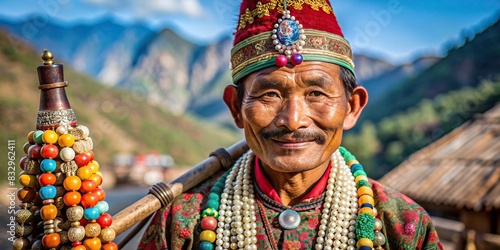 Nepalese Gunyu Cholo showcasing Himalayan craftsmanship and traditions