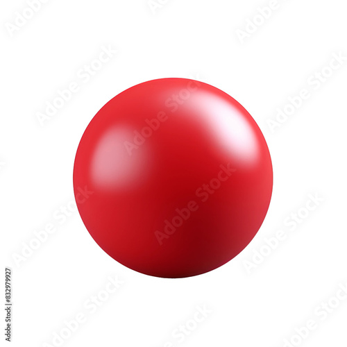 red ball isolated on white