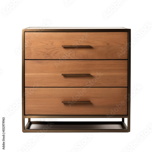 wooden cabinet isolated on white