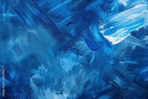 Blue brushstrokes background - generative ai