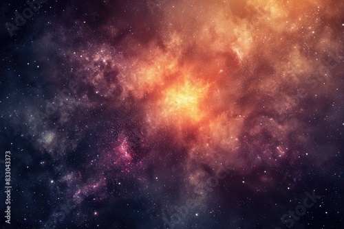 Vibrant celestial canvas with colorful galaxies