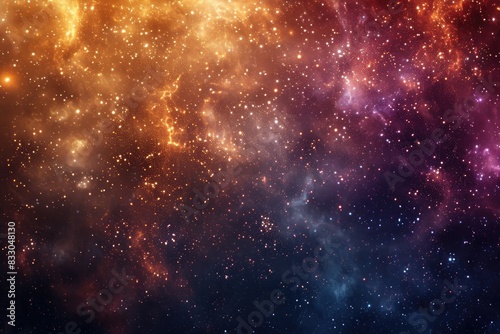Luminous galactic canvas in vibrant shades