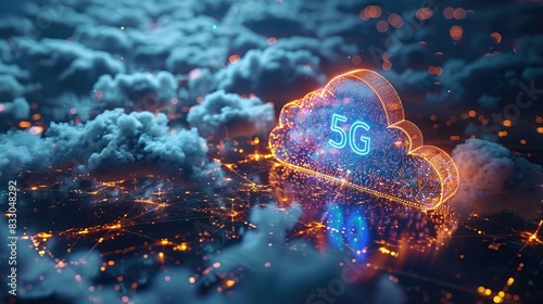 Advanced text 5G revolution, innovative data technologies that revolutionise the way we communicate, enabling instant connectivity and fast information transfer in the world of modern communications