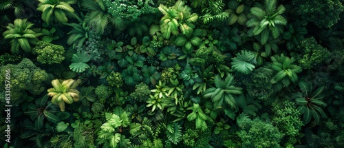 From above, the tropical plants background appears as a living painting, with each brushstroke of foliage contributing to the rich tapestry of life that defines the rainforest.