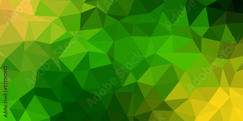 Abstract light green triangle Background Design. abstract Low Polygon gradient Generative Art background illustration. Colorful Polygonal Mosaic Background, Perfect For Wallpaper Template design.