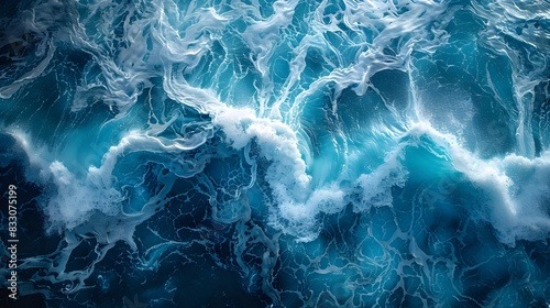 Captivating Oceanic Currents A Fluid Representation of Nature s Dynamism