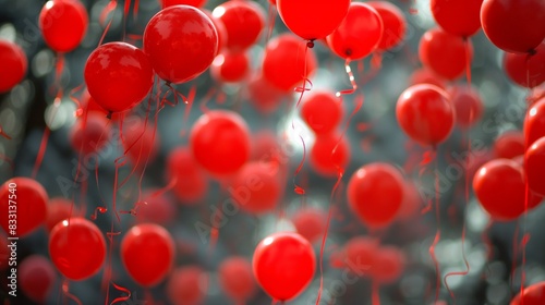 pinky red baloons 