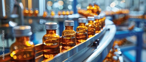 Pharmaceutical production with advanced technology, modern healthcare, stateoftheart medical vials