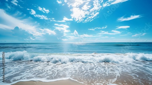 quiet beach waves image
