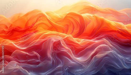 Abstract Summer Heatwave Background: Vibrant Waves in Warm Hues. Dynamic and Captivating Illustration, Perfect for Seasonal Promotions, Creative Projects, and Evoking the Warmth of Summer