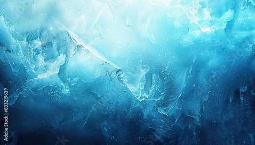 Original beautiful background image in light blue tones of the surface with a wide format texture of ice or stone, landscape, nature, wallpaper.