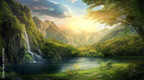 fantasy Beautiful Nature landscape background