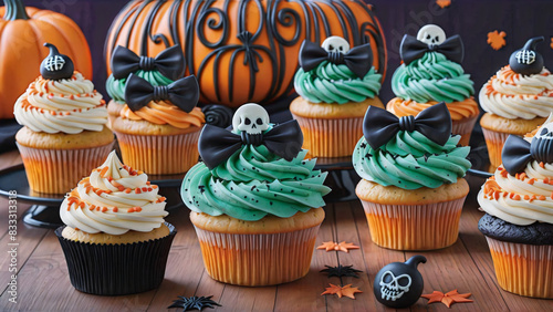 Babeczki halloweenowe, halloween cupcakes, słodycze, ciastka na halloween