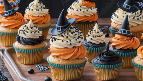 Babeczki halloweenowe, halloween cupcakes, słodycze, ciastka na halloween