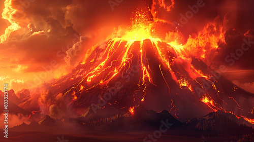 灼熱の怒涛：天地を揺るがす噴火