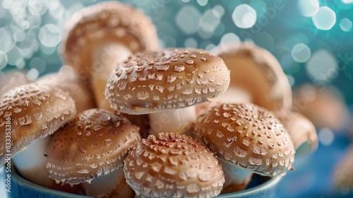 Macro Photography of Shiitake Mushrooms