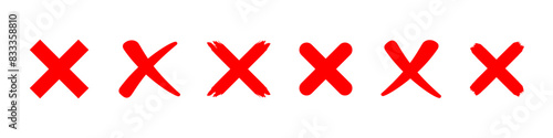 x mark vector sign. red cross symbol. isolated x sign