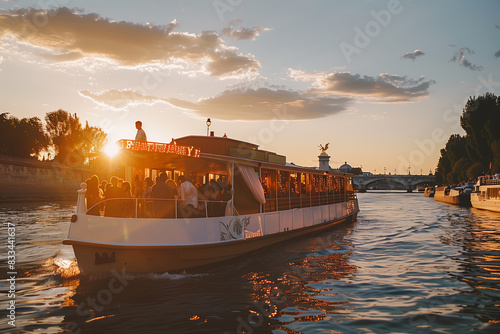 Golden Hour Seine River Cruise on Bastille Day
