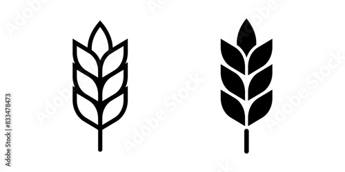 Wheat icon. Durum symbol. Cereal vector illustration. Harvest sign. Natural nourishment organic pictogram.