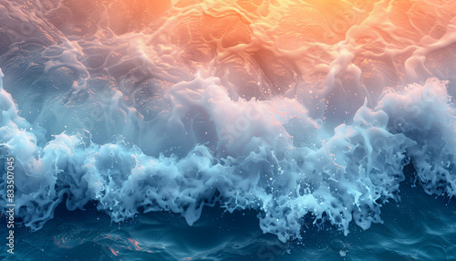 Summer Heatwave Background: Vibrant Waves in Warm Hues. Dynamic and Captivating Illustration, Perfect for Seasonal Promotions, Creative Projects, and Evoking the Warmth of Summer