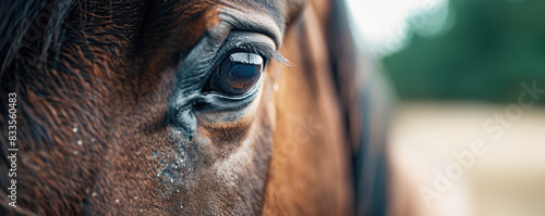 Close up of a horses eye