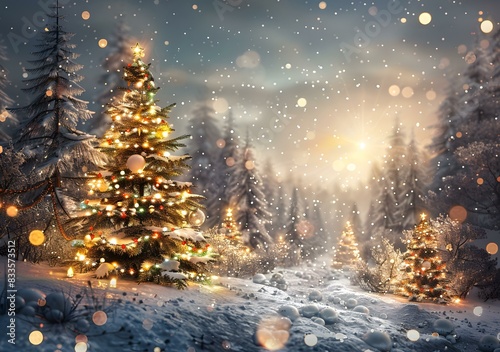 Christmas in a Snowy Landscape