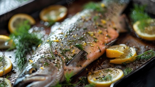 Cooking trout with lemon butter and fresh dill