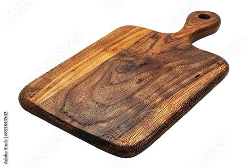 Wooden cutting board with handle, cut out