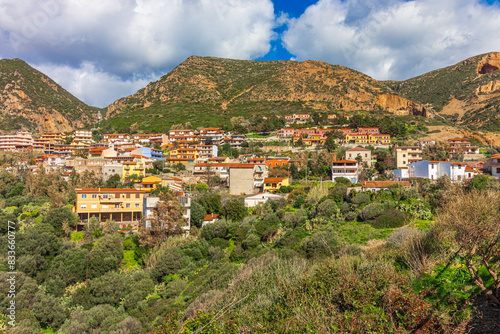 Touristic village of Nebida. Sardinia, Italy